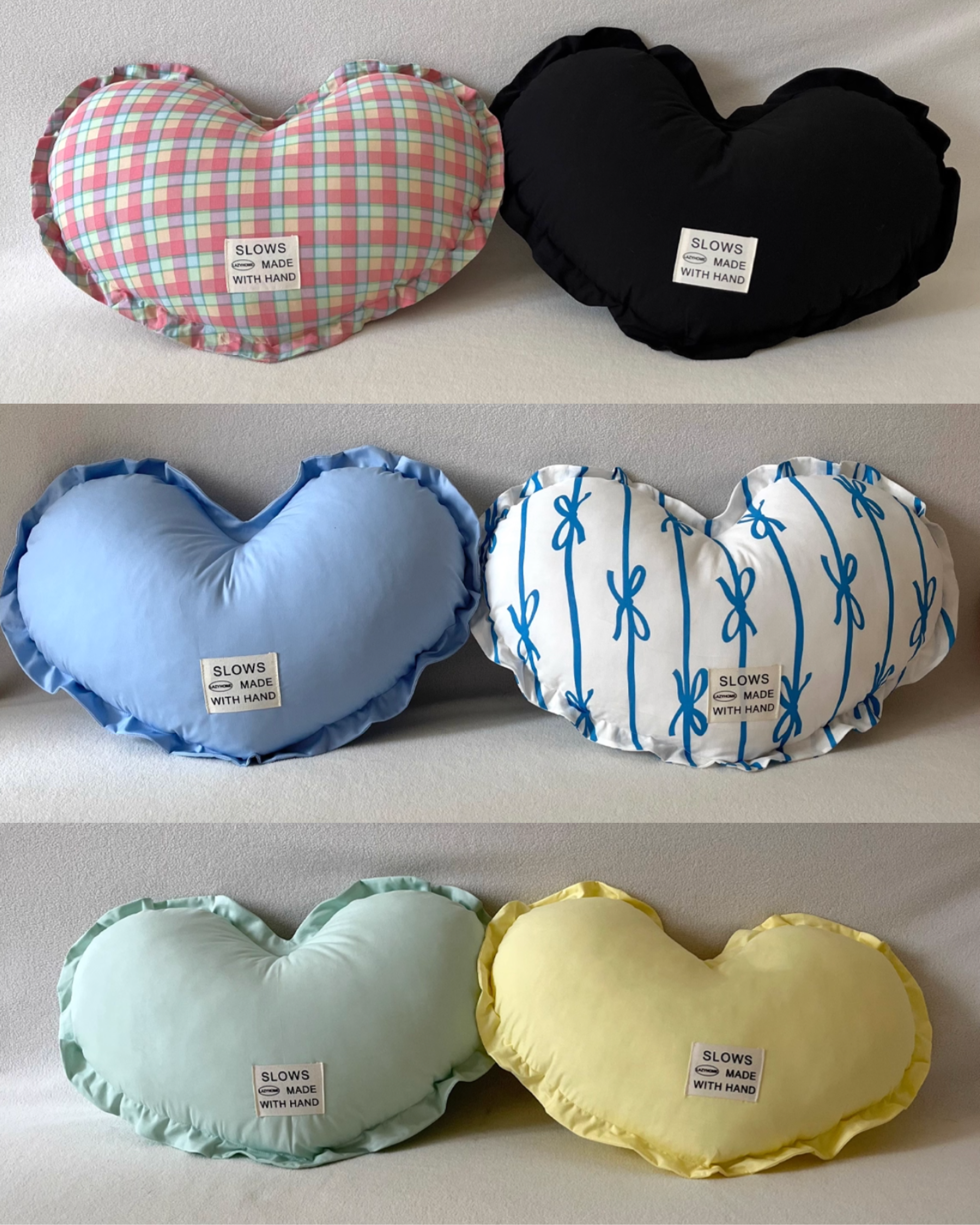 heart coquette pillows