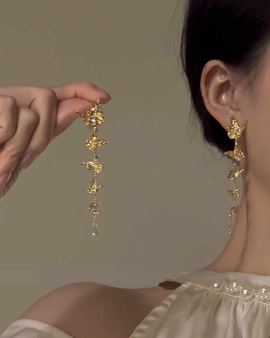 gilded butterfly necklace