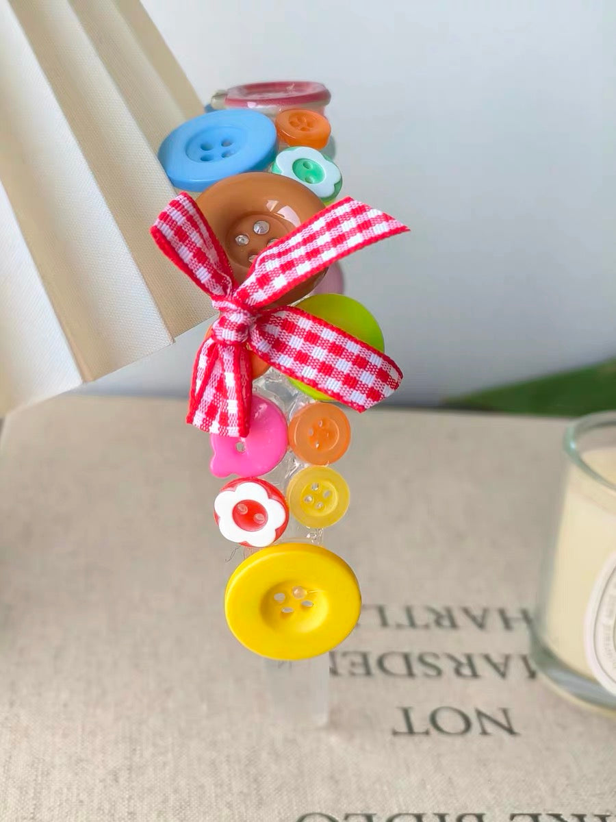 cute as a button headband