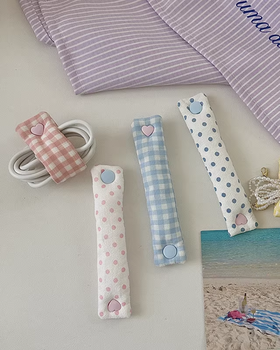 plaid cable organizer