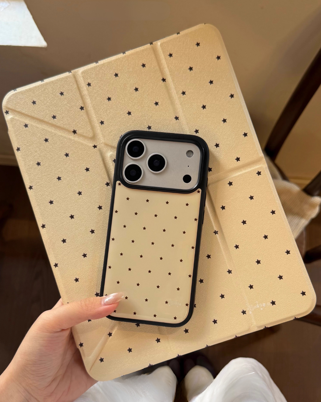 midnight confetti stars iphone case