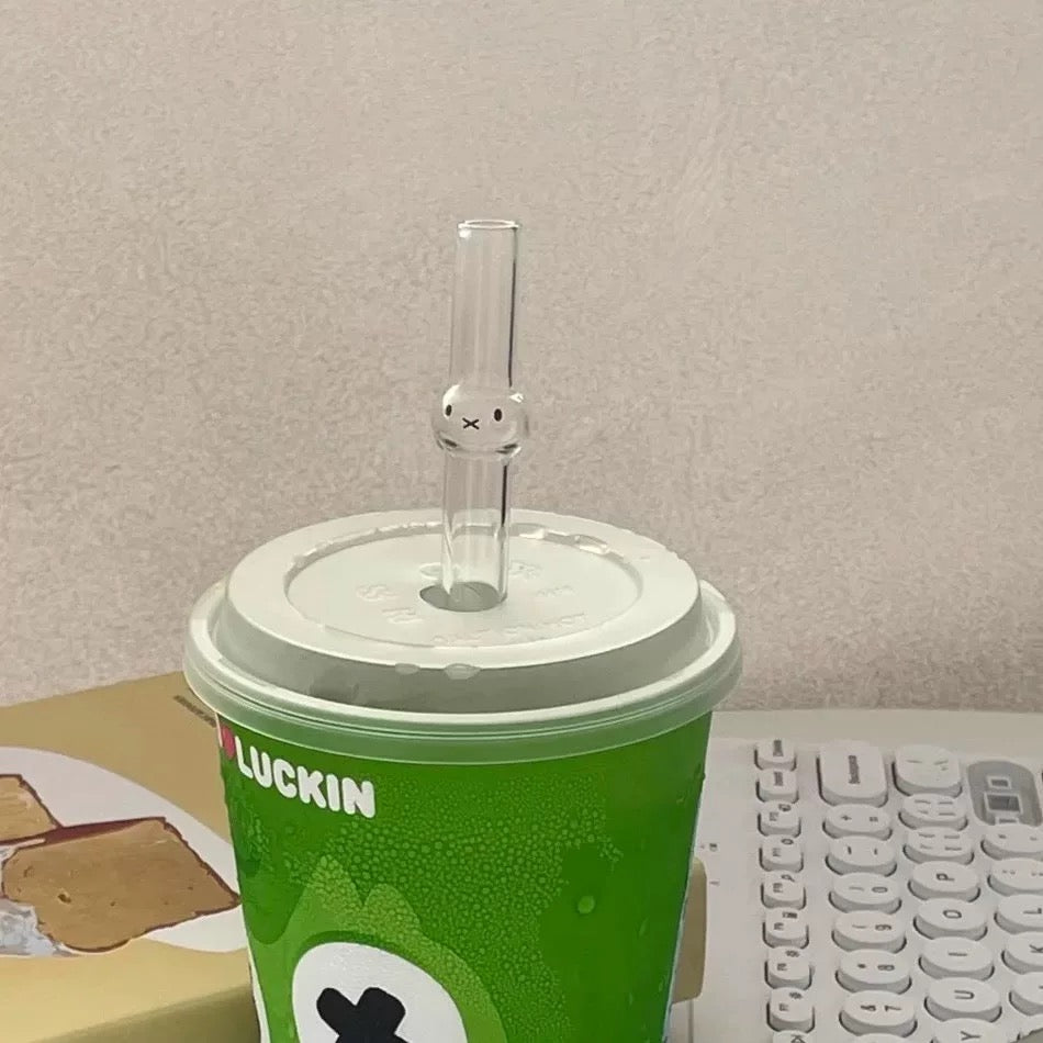 miffy glass straw