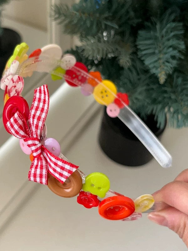 cute as a button headband