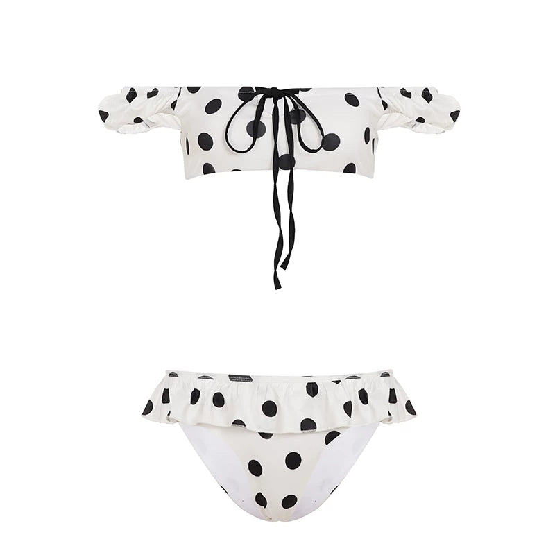 polka dots two piece bikini