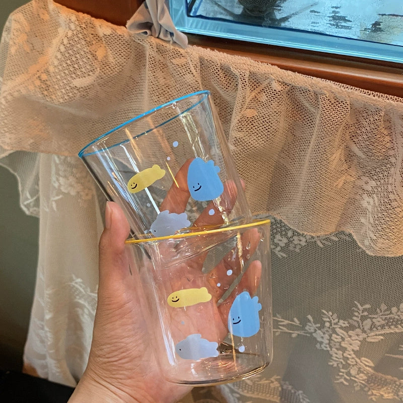 little candy fish glass cup