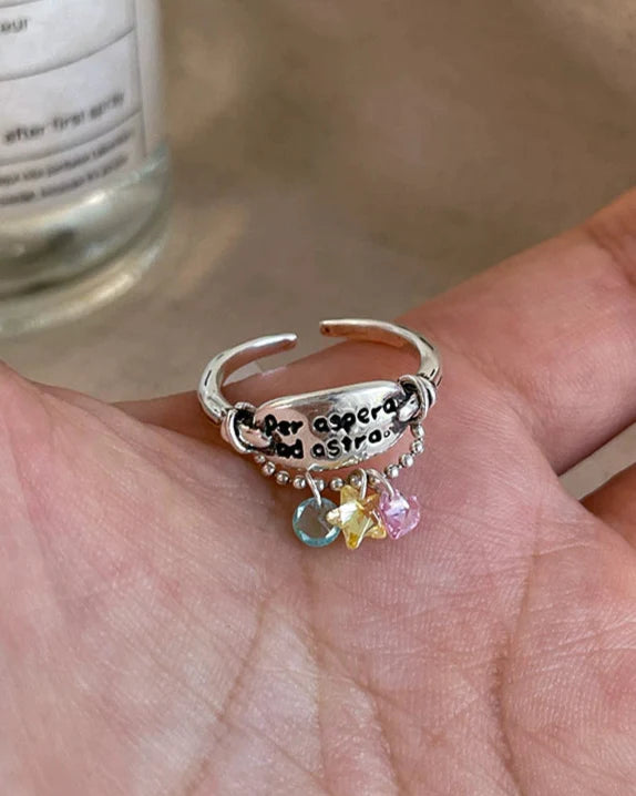 "per aspera ad astra" ring