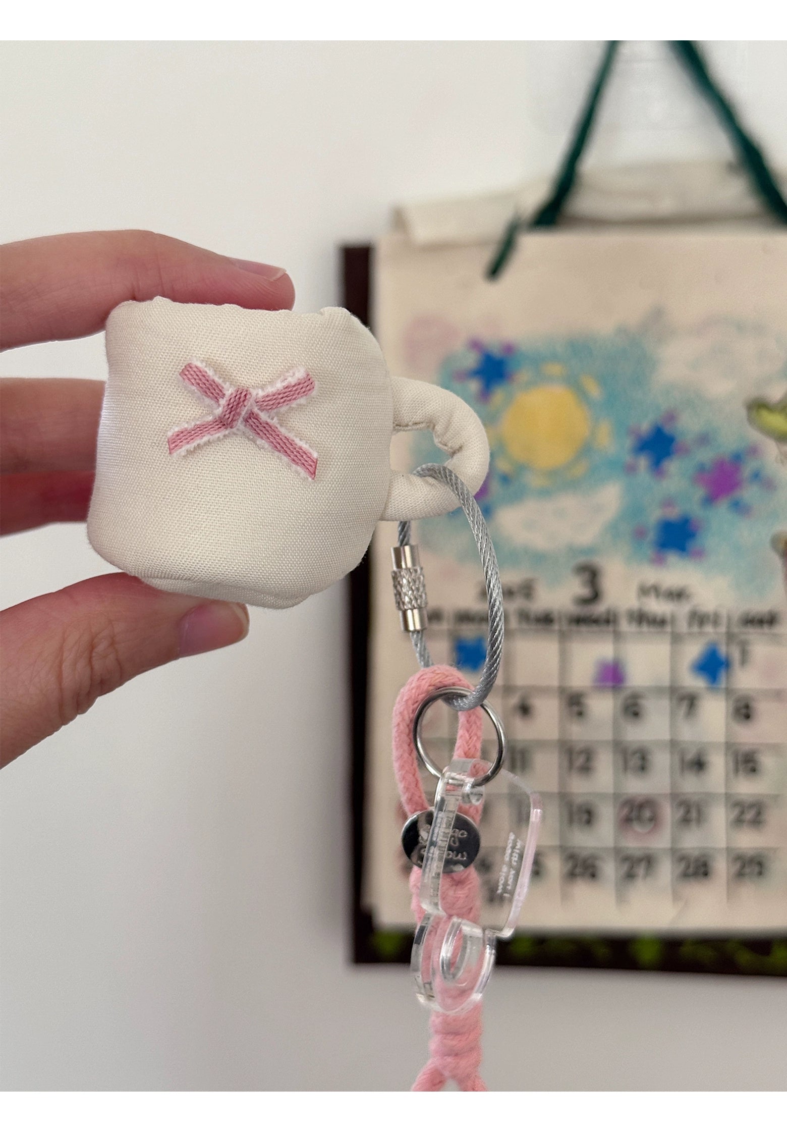 mini coffee mug keychain