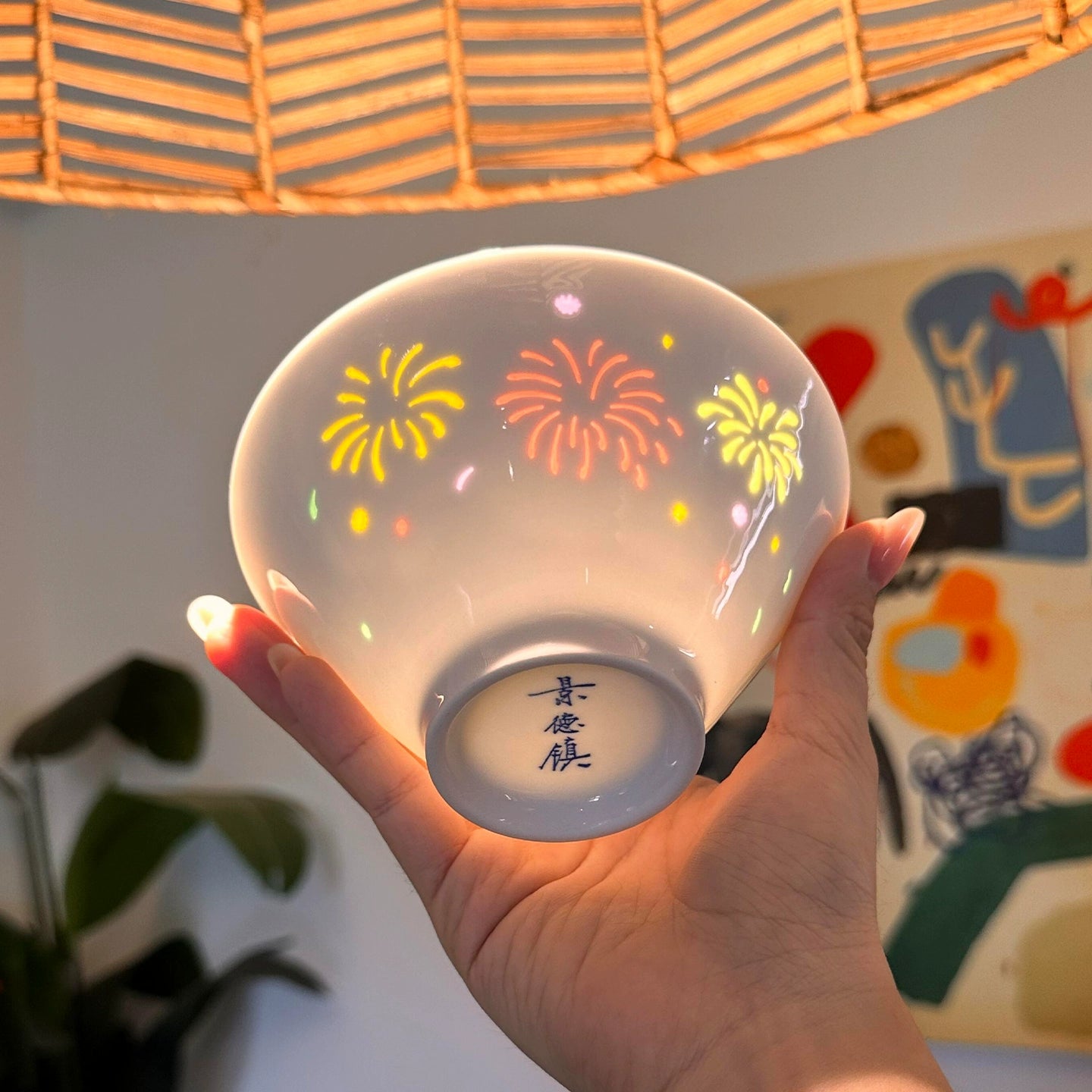 fireworks ceramic bowl
