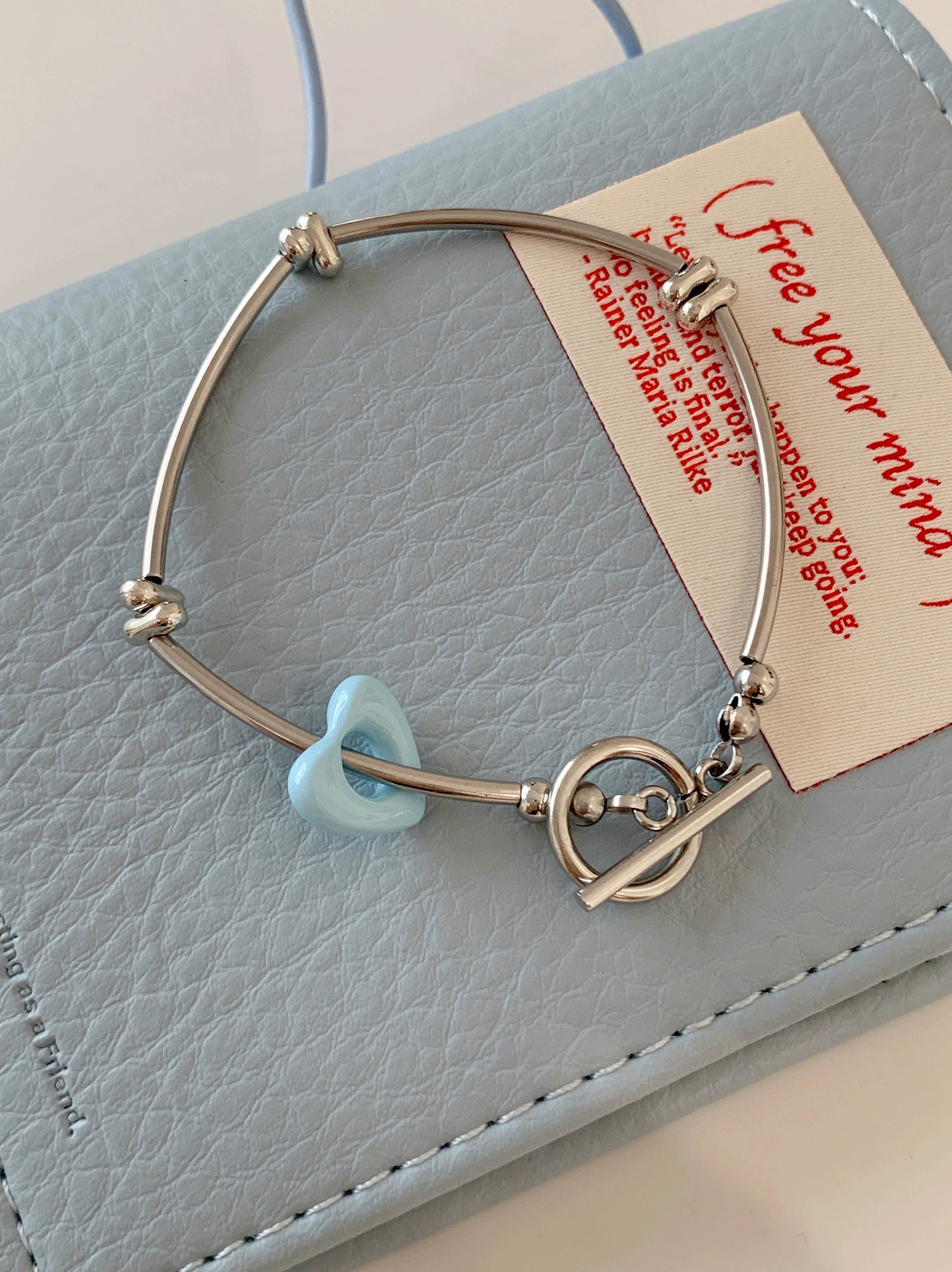 'blue heart' bracelet
