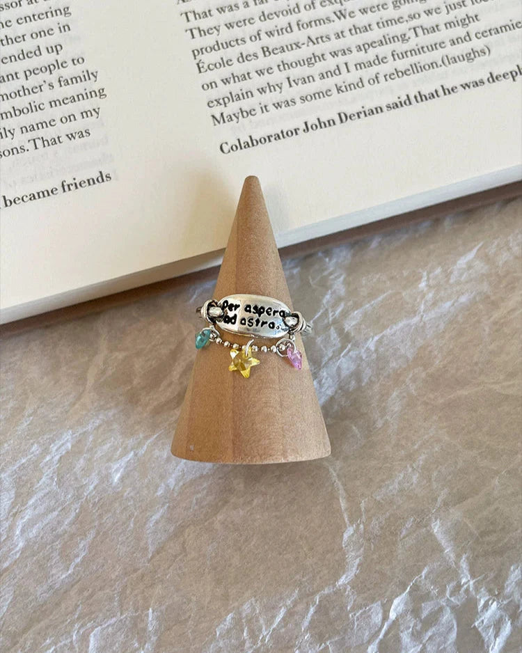 "per aspera ad astra" ring