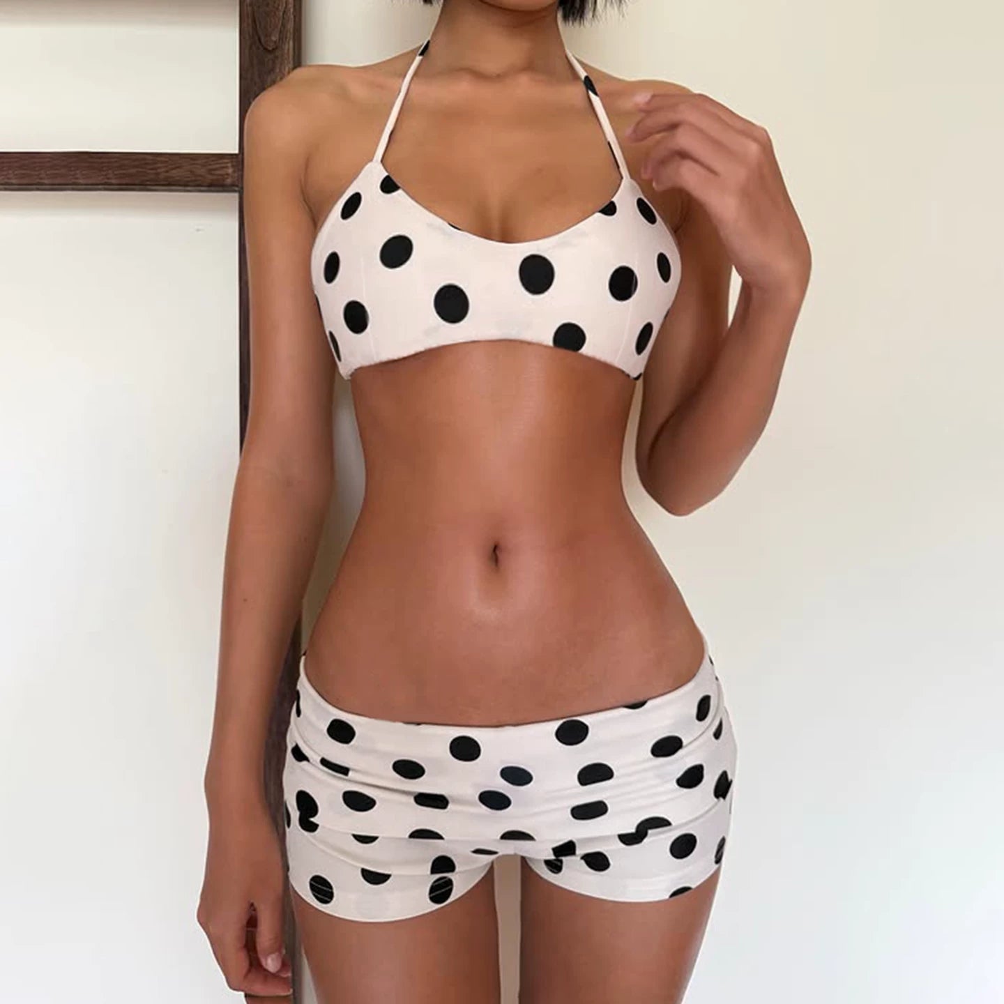 polka dots two piece bikini