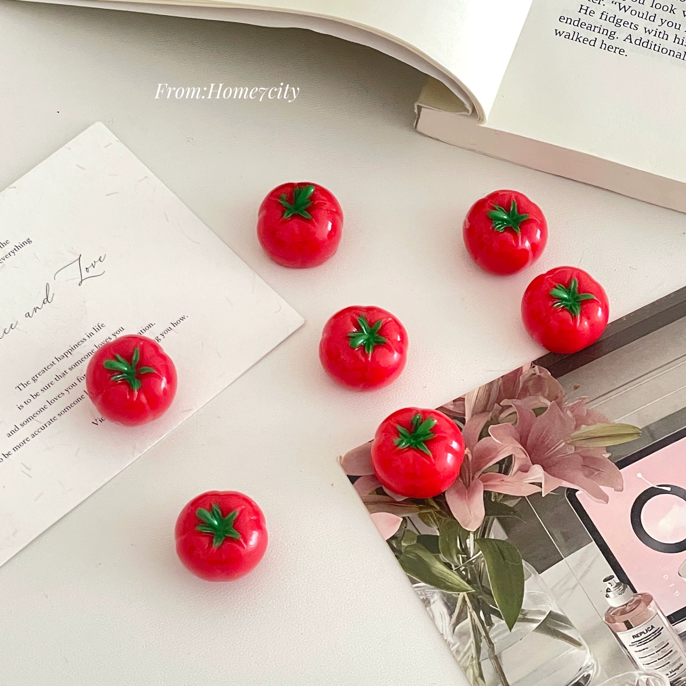 mini tomato fridge magnets