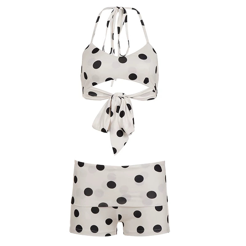 polka dots two piece bikini