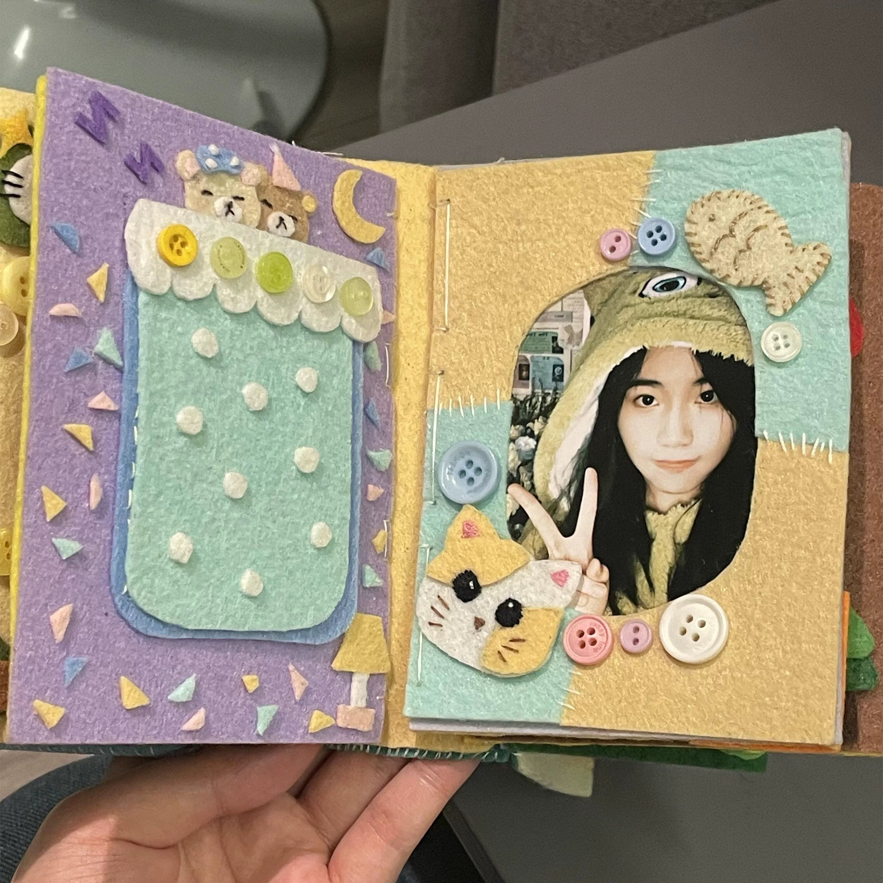 little pig house felt photo album