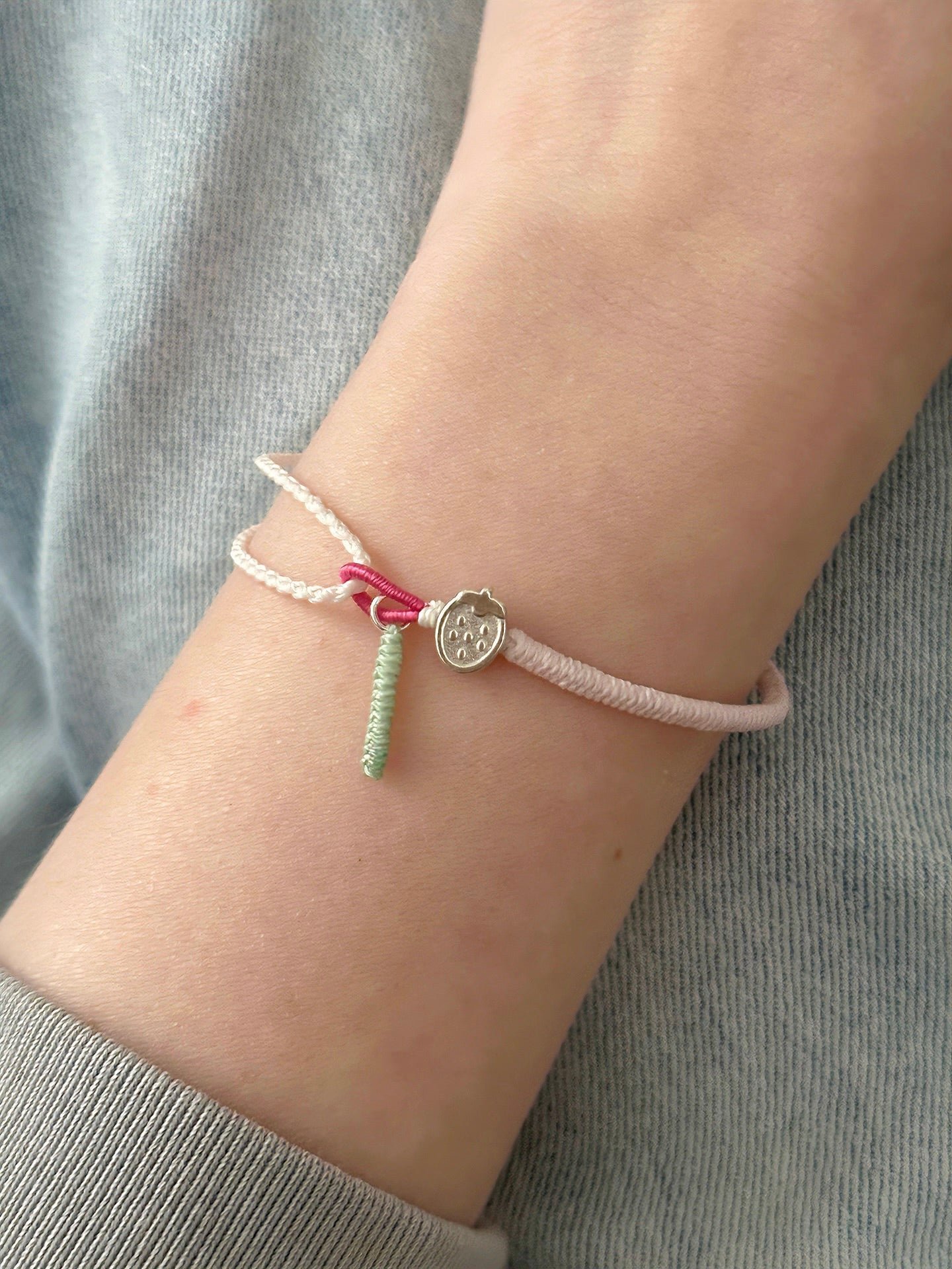 strawberry and apple bracelet