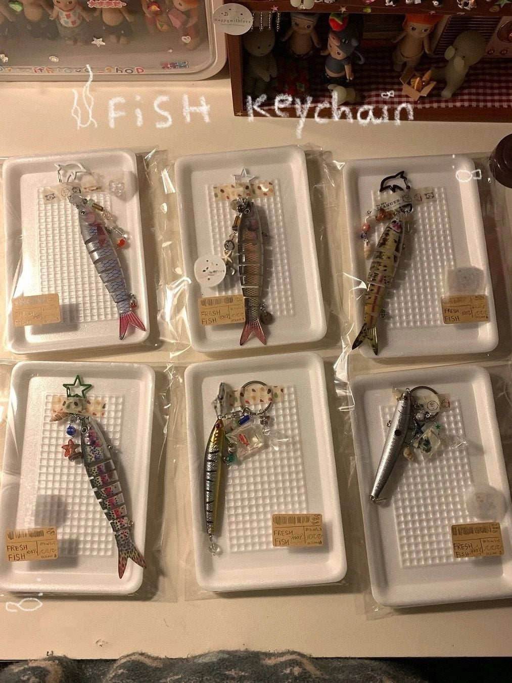 fresh fish keychain