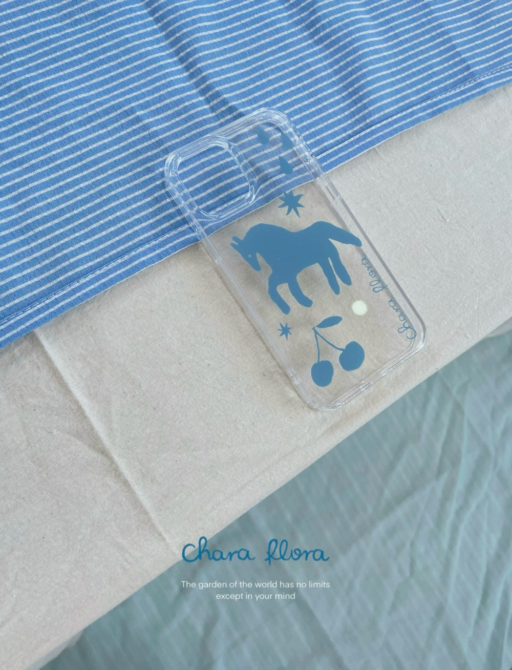 blue trojan phone case