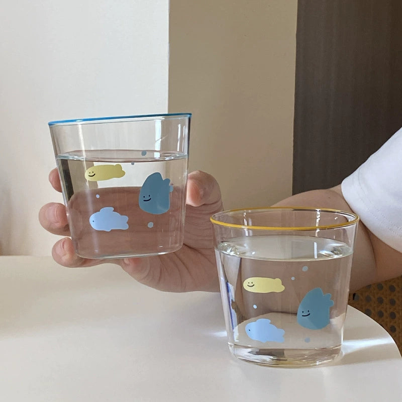 little candy fish glass cup
