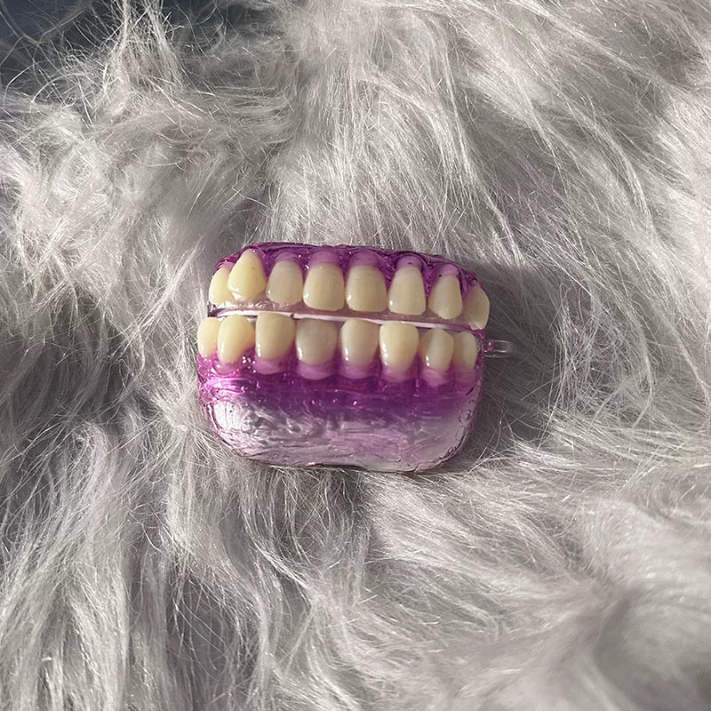 purple smile airpods case