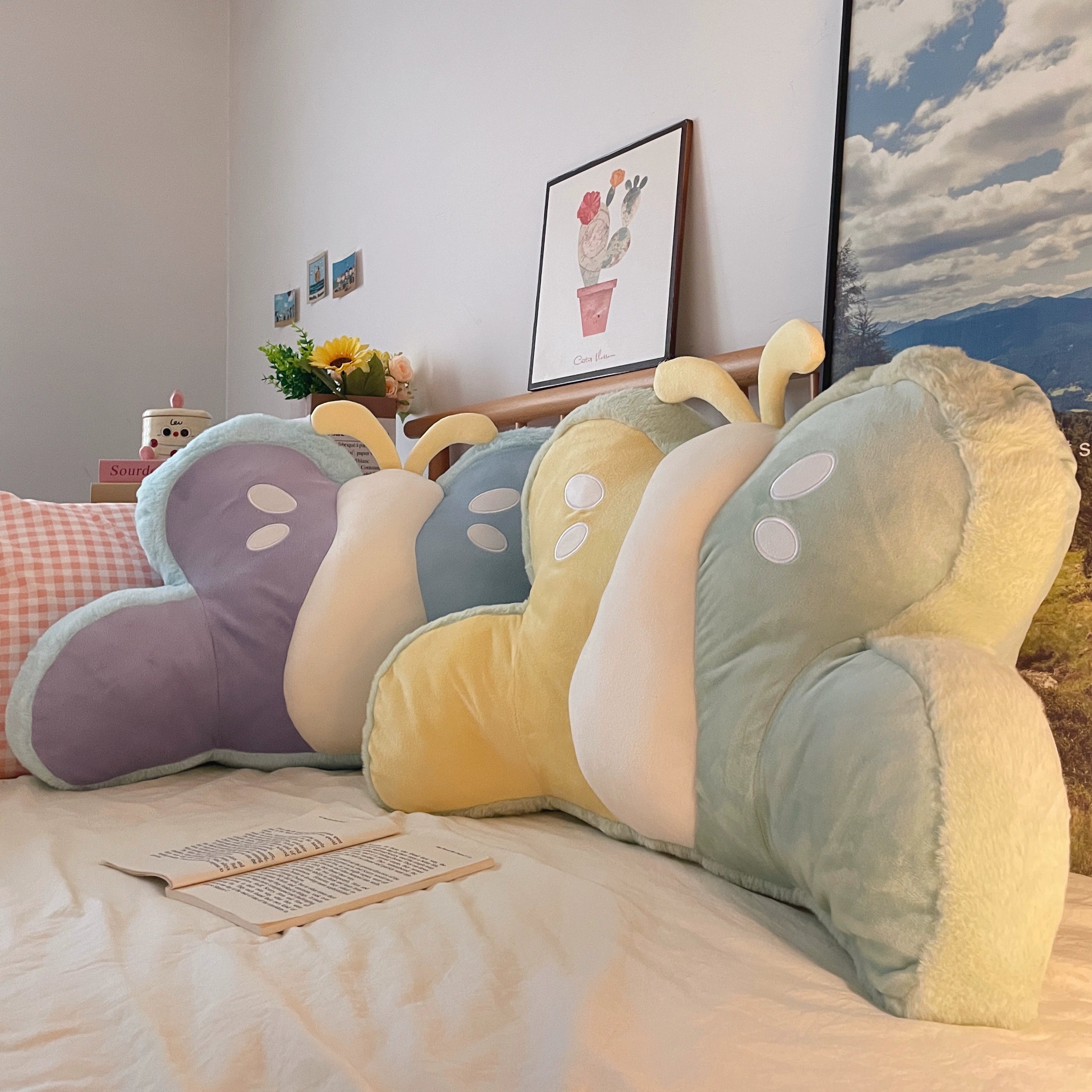 marshmallow butterfly cushion