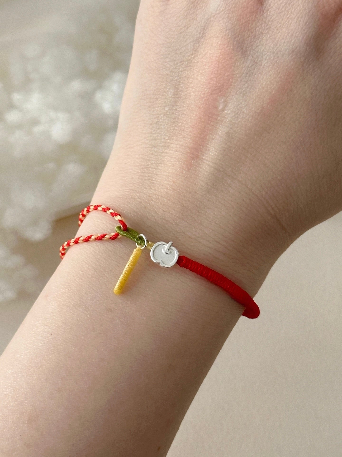 strawberry and apple bracelet