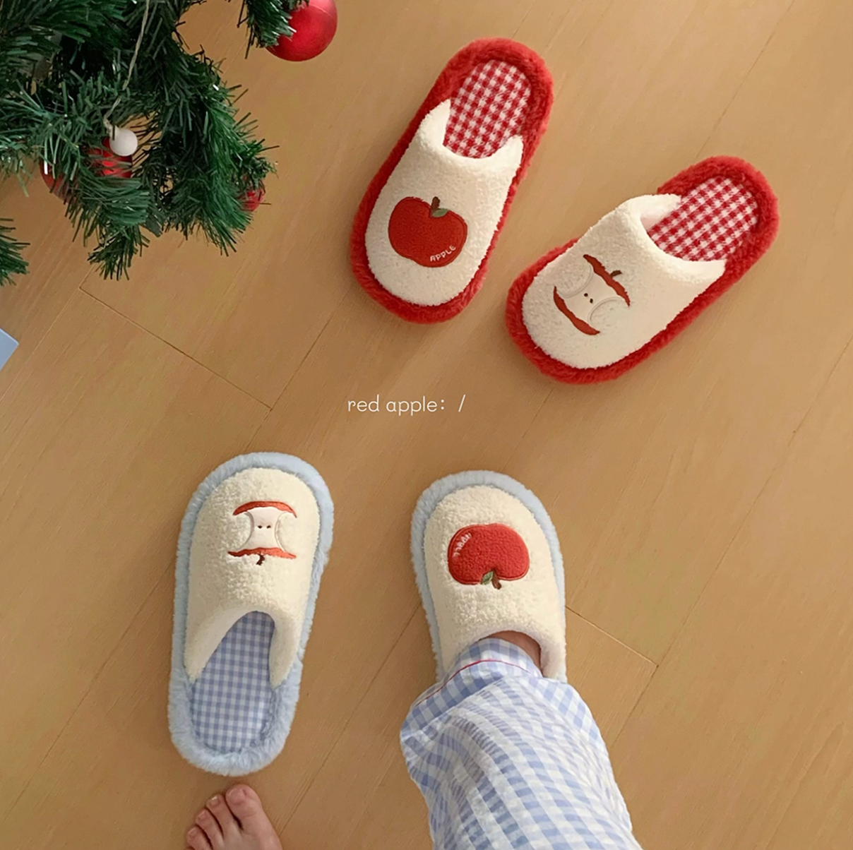 yum yum apple slippers
