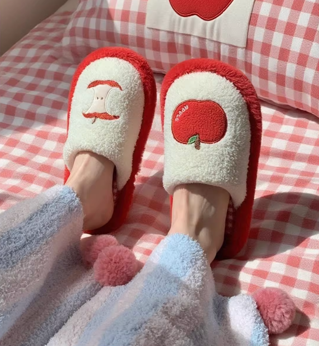 yum yum apple slippers