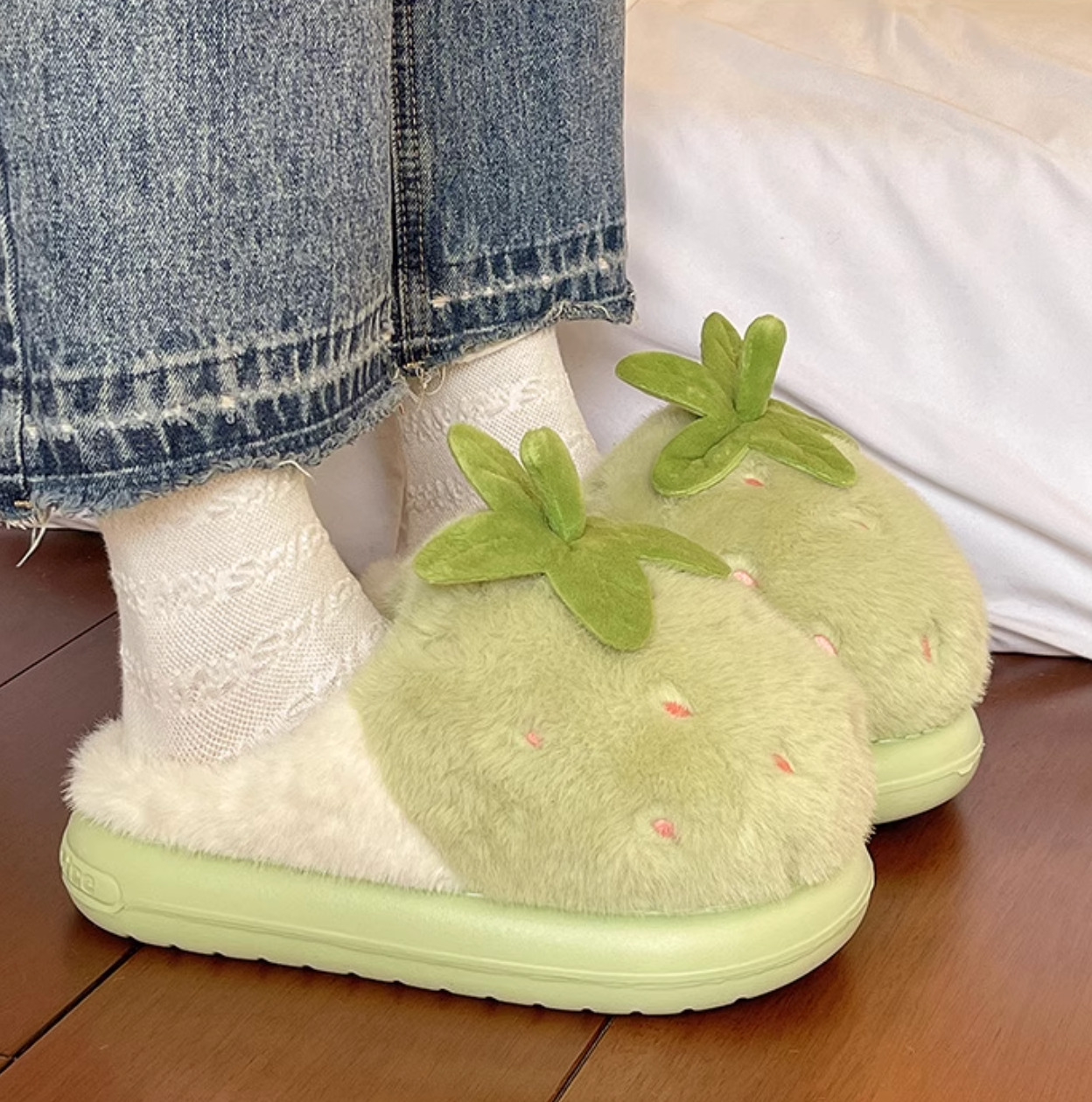 fresh strawberry slippers
