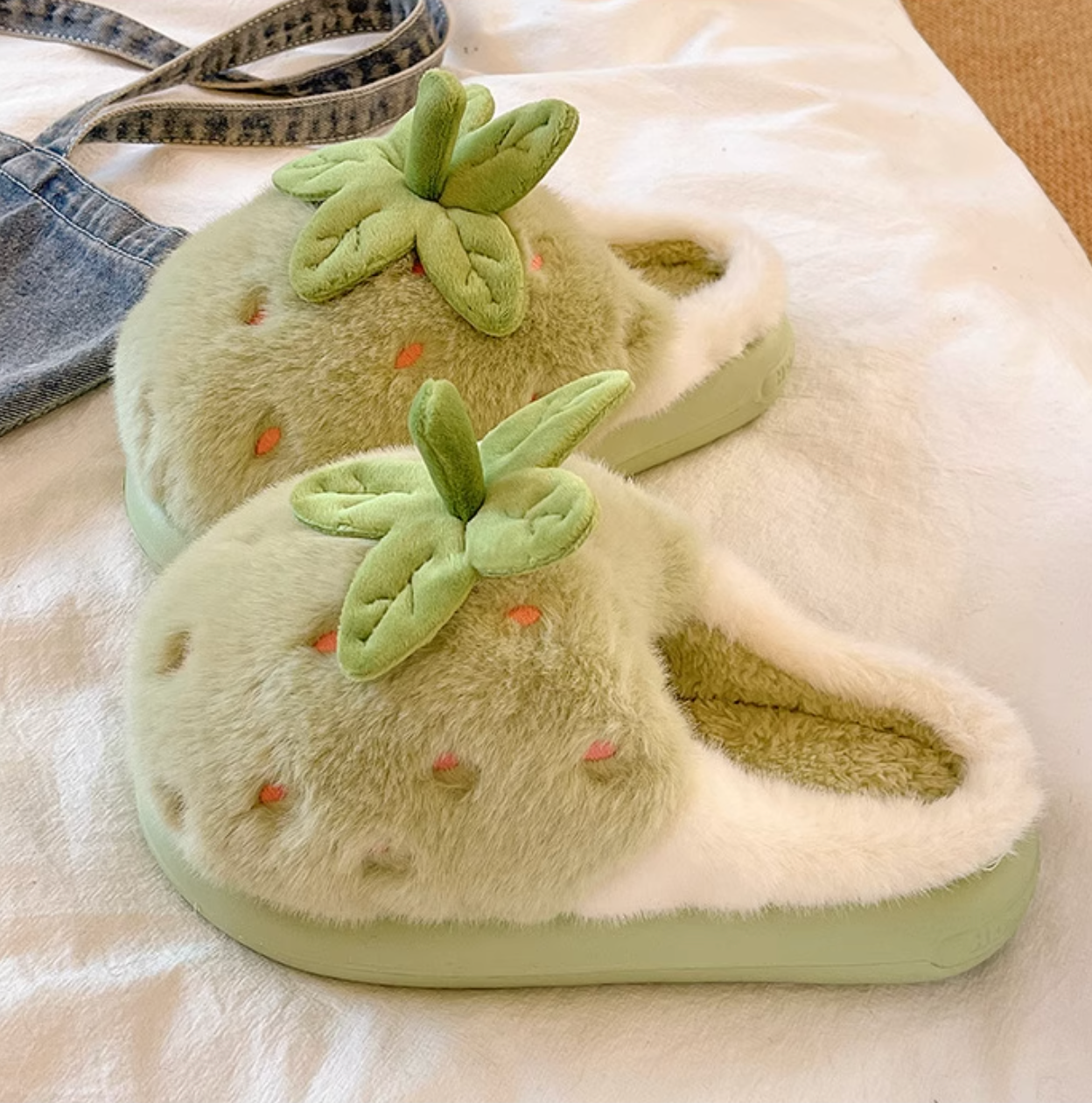 fresh strawberry slippers