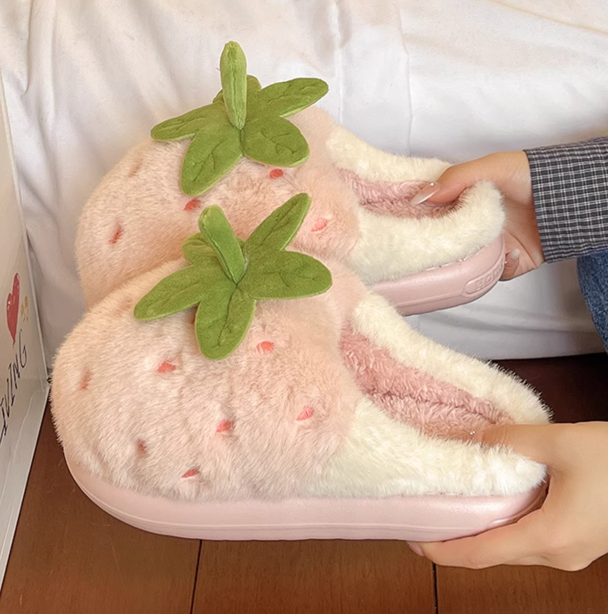 fresh strawberry slippers