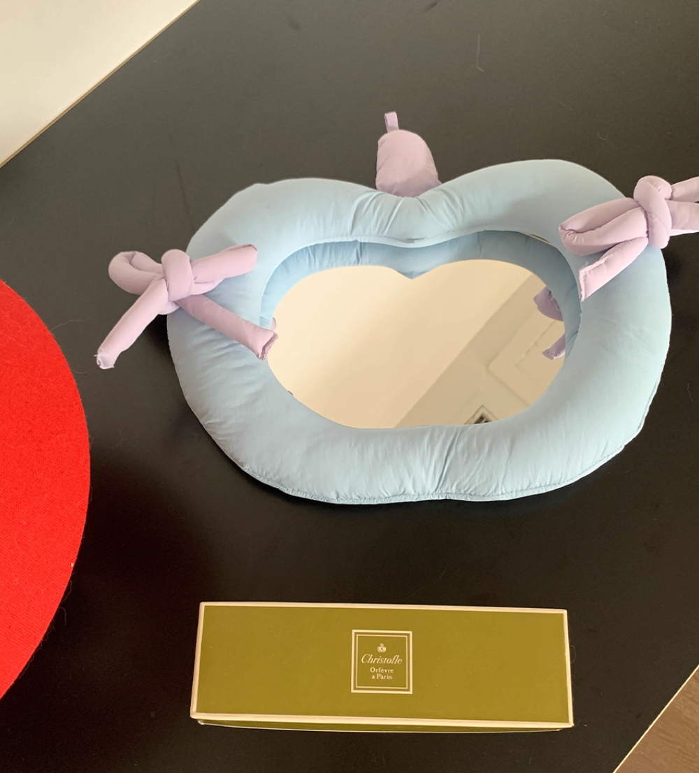 plaid apple mirror