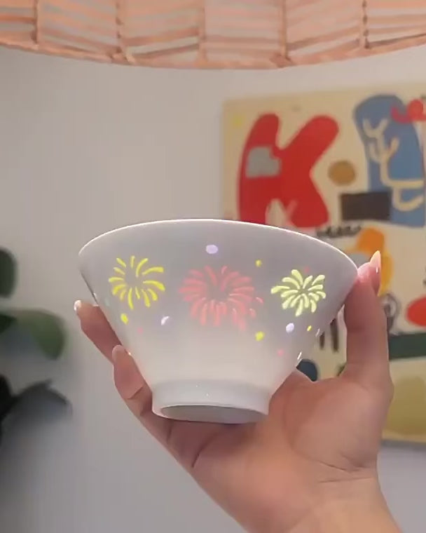 fireworks ceramic bowl