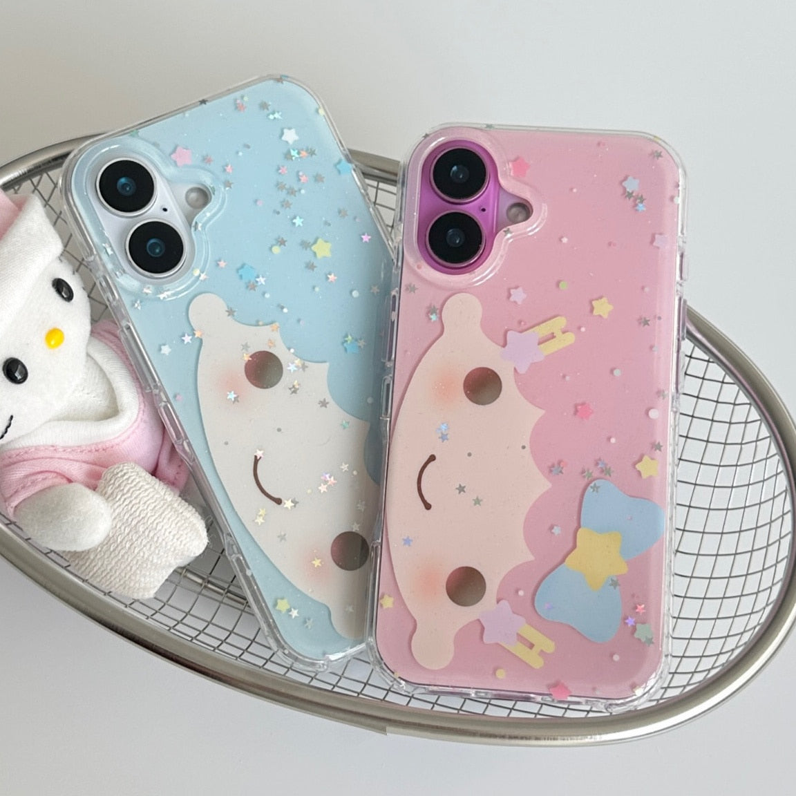 cloud sparkle face phone case