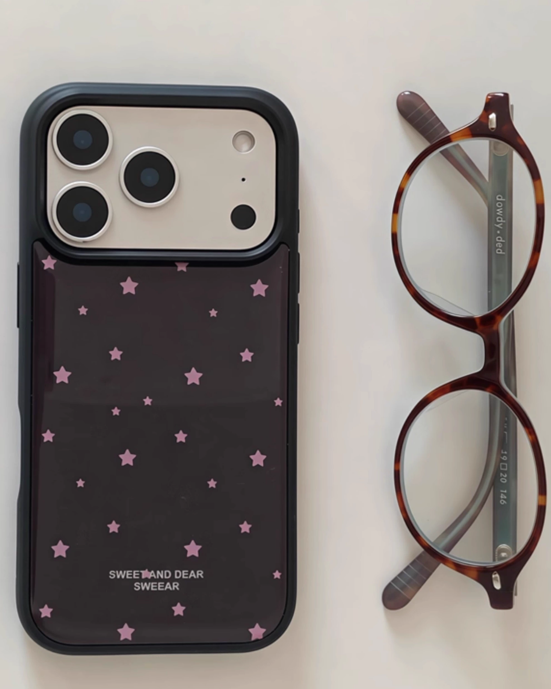 midnight confetti stars iphone case