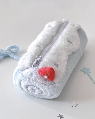 swiss roll plush pencil case 🍰✨