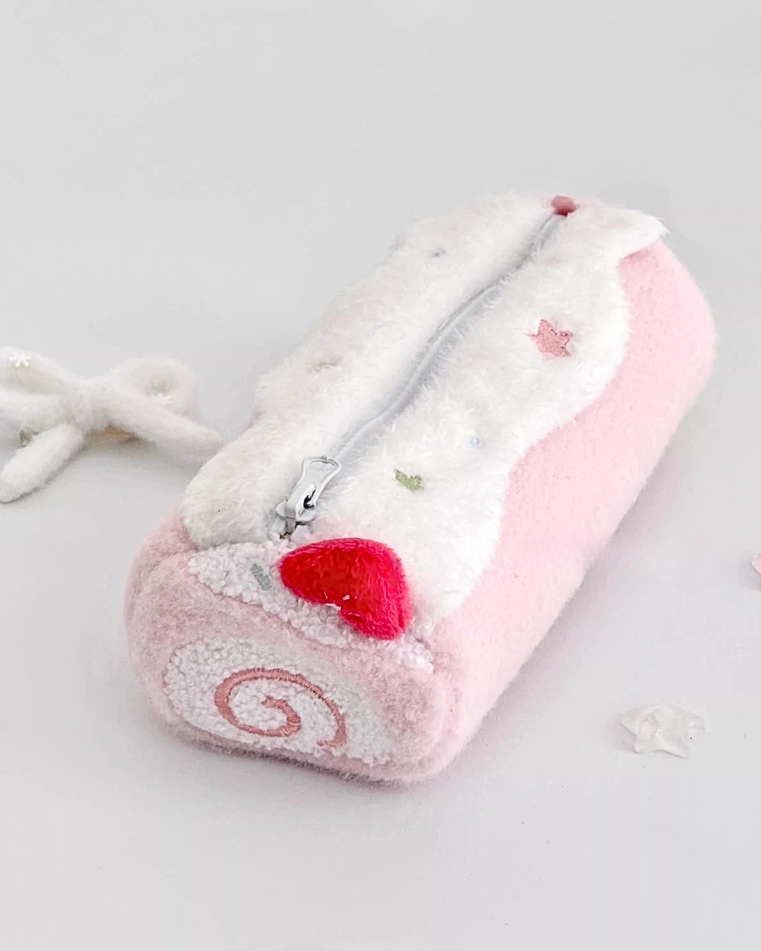 swiss roll plush pencil case 🍰✨