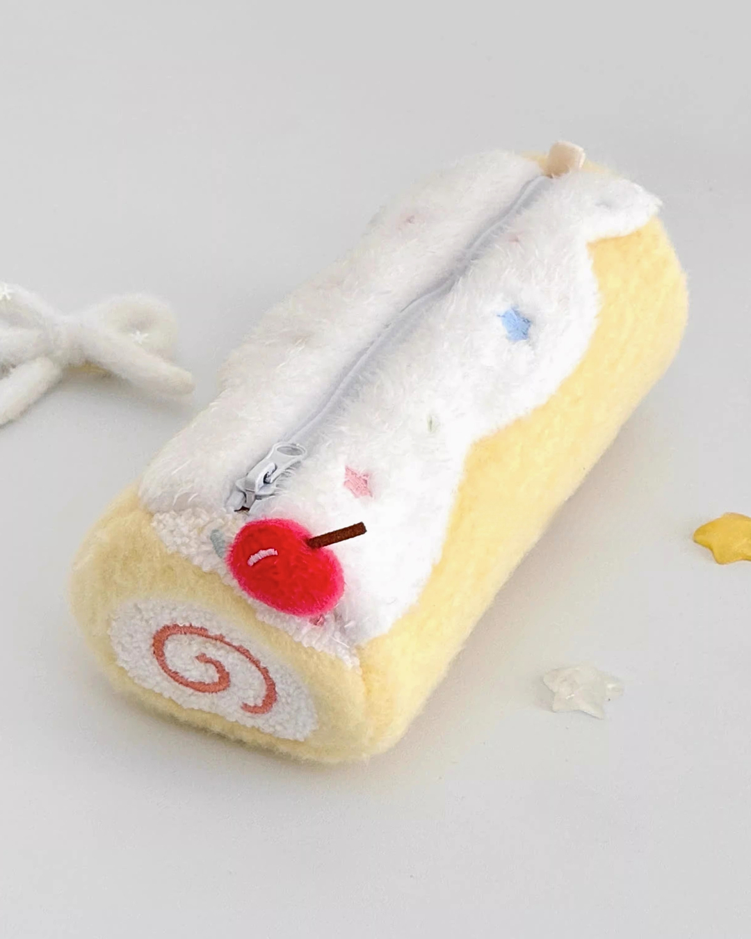 swiss roll plush pencil case 🍰✨