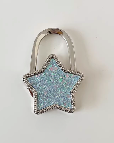 glitter butterfly and star hook for bags