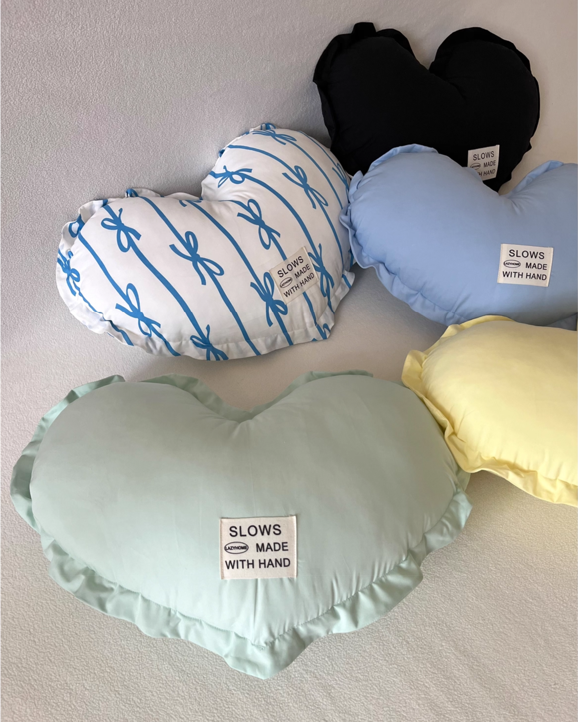 heart coquette pillows