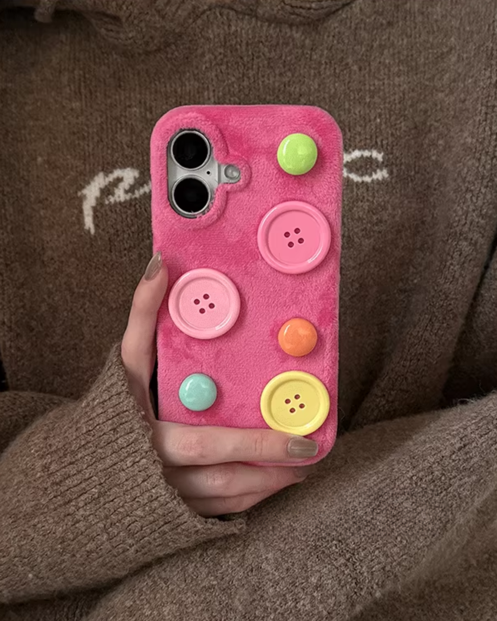 cute as a button phone case