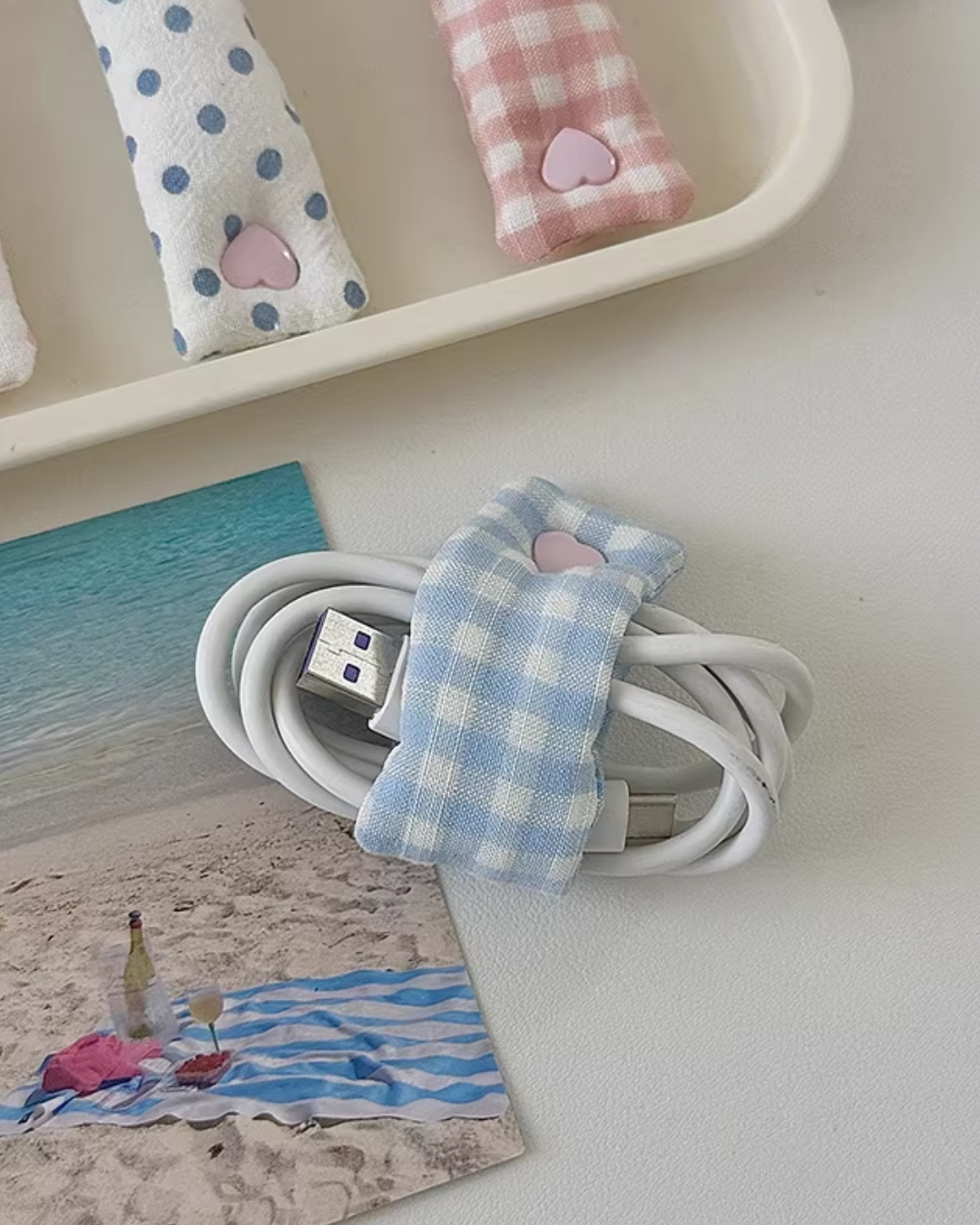 plaid cable organizer