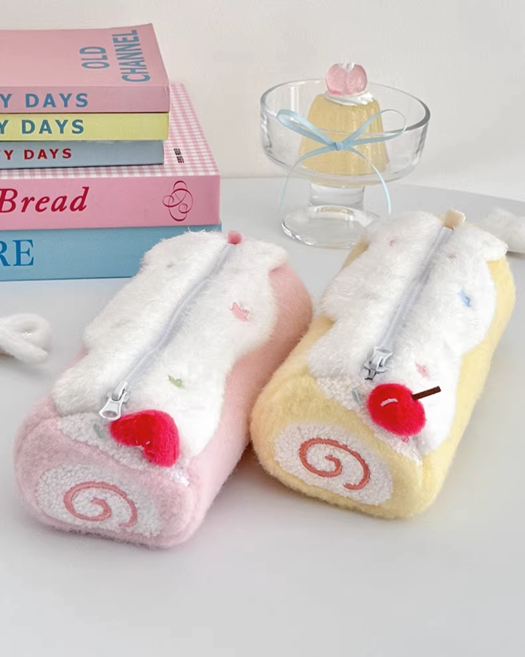 swiss roll plush pencil case 🍰✨