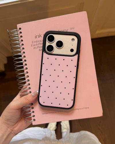 midnight confetti stars iphone case