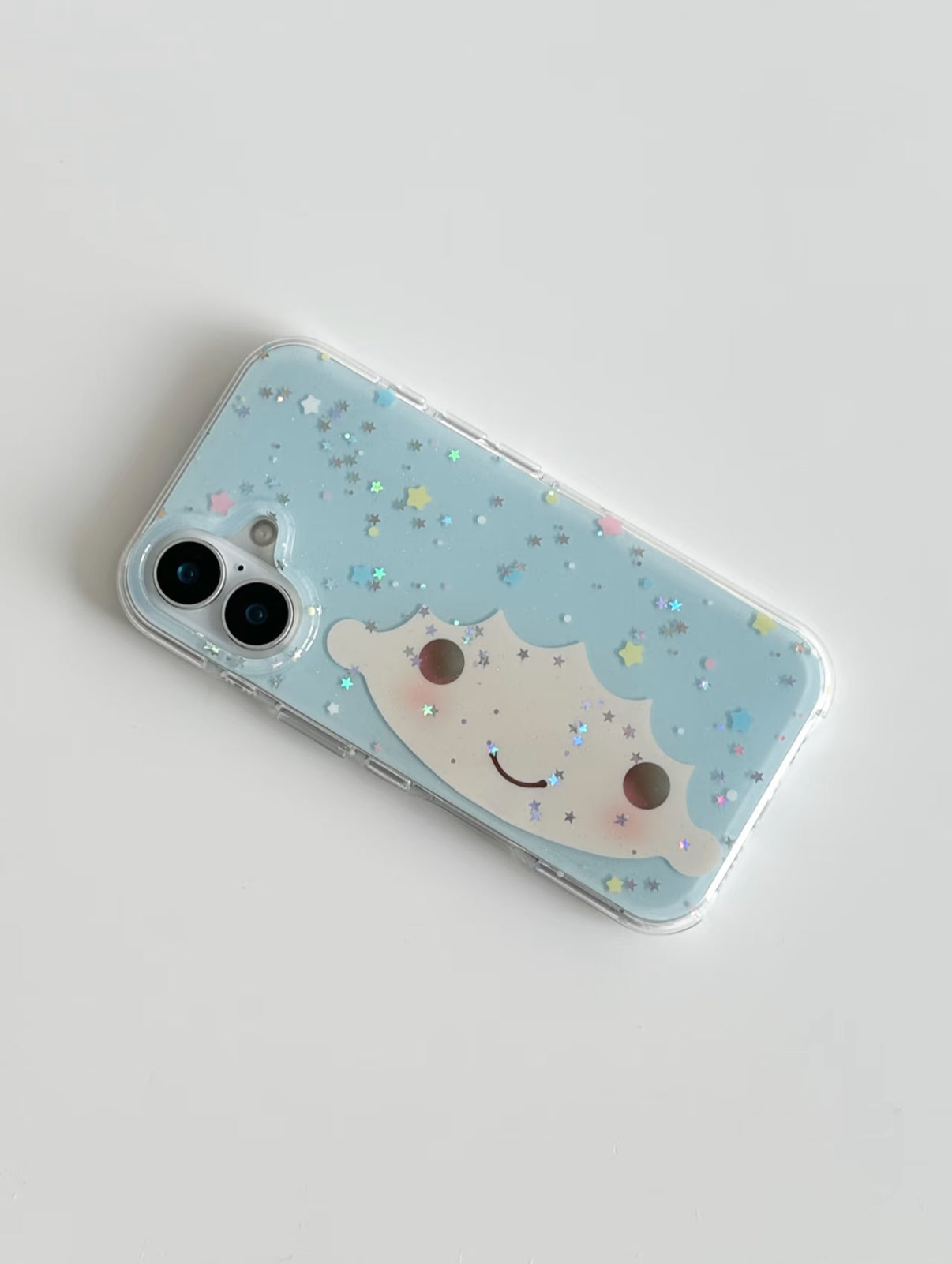 cloud sparkle face phone case