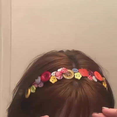 cute as a button headband