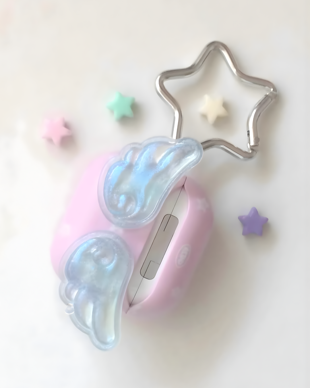pink angel airpods case