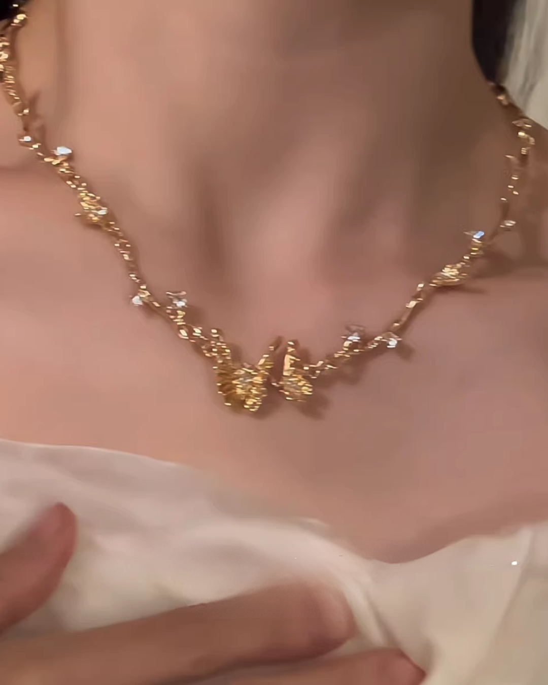 gilded butterfly necklace