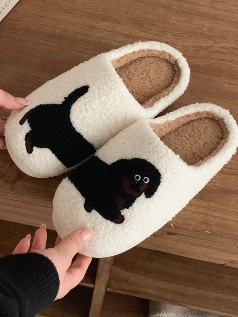 meow and woof slippers
