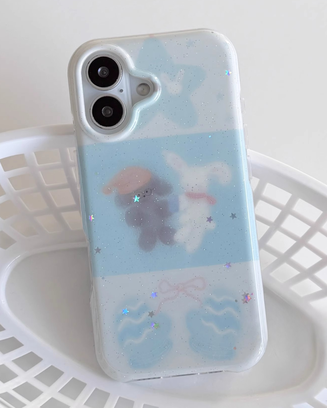 dreamy bunny and puppy phone case