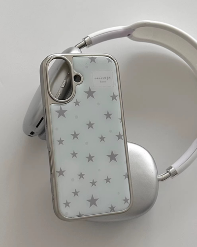 silver stars phone case
